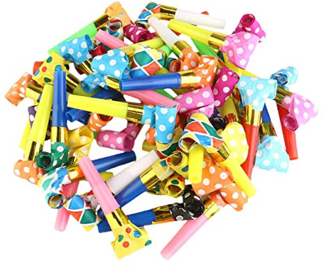 Abaodam 100 Stk Blasrolle Partykrachmacher für Kinder Geburtstag Krachmacher kids' party favours party zubehör kinder spielzeug Pinata Partygeschenke pfeifen jubelnde Requisiten Metall Hut