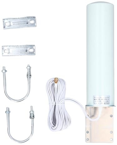 Antenna Omnidirezionale Antenna 12dBi Ad Alto Guadagno con Cavo 5 Metri Router WiFi Esterno SMA Maschio 698-2700 MHz Modem 4G LTE