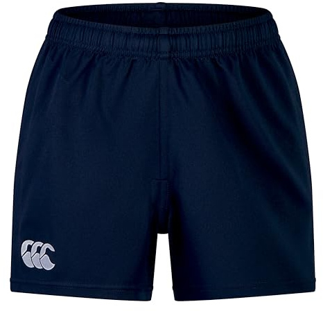 Canterbury Junior Unisex Professional 2.0 Shorts | Rugby Shorts | CCC Logo Gym Shorts, Navy, 10