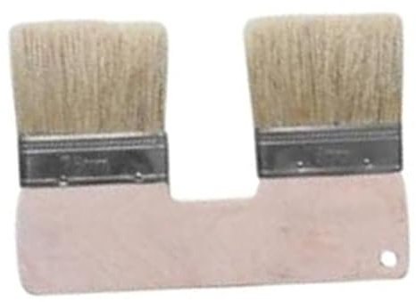 Qaautor Pennello per pittura doppia, 3 pollici, setole a trama piatta, 1 pezzo