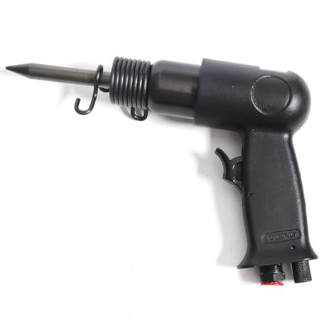 KAKAK Marteau pneumatique, Détartreur pneumatique à Aiguille et Marteau pneumatique 2 en 1, 4 burins pour la métallurgie, la Rouille, ect