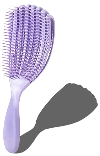 Detangling Hair Brush, Curly Hair Brush, Vented Styling Brush for Wet & Dry - Eliminates Tangles, Anti Static, Reduces Breakage, Bounce Curl Hairbrush for Women Men Girls and Kids (Purple)