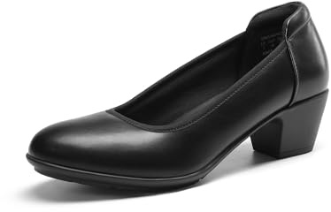 DREAM PAIRS Women's Block Heel Round Toe Dress Pumps | Luxury Upper, Block heel, All-day comfort, Breathable, TPR outsole