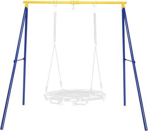 Swing Stand, Heavy Duty Metal Frame, Extra Large A-Frame Swing Stand for Kids and Adult Indoor Outdoor Activity Backyard Playground (Yellow)
