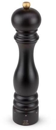 PEUGEOT - Salzmühle Paris u‘Select 27 cm - 6 voreingestellte Mahlgrade - Innovatives Zirlion-Mahlwerk für pulverfeines Salz - Aus PEFC-zertifiziertem Holz - Französisches Know-how - Schokoladenfarben