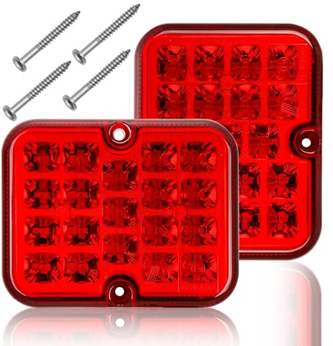 DARKGUARD 2 x LED Luz Antiniebla Trasera 12V 24V Roja Pilotos Luces Traseras Antiniebla Posterior para Remolque Coche Caravana Camión Impermeable Homologación ECE