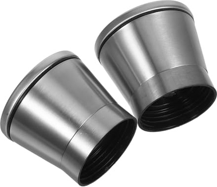 PRETYZOOM 2pcs Stainless Steel Manual Spices Grinder Caps with Ergonomic Grip and Secure Fit Mill Covers for Salt Pepper Grinding Bottles Easy to Clean Kitchen Spice Shaker Accessories