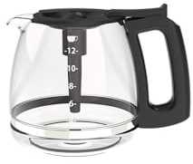 Coffee Machine Glass Carafe, 12-Cup Replacement Coffee Pot, Compatible with KitchenAid KCM1209 KCM1208, Cuisinart DCC 1220BKS, Capresso SG300, Gourmia GCM3260, Krups Essential, Wamife Mueller