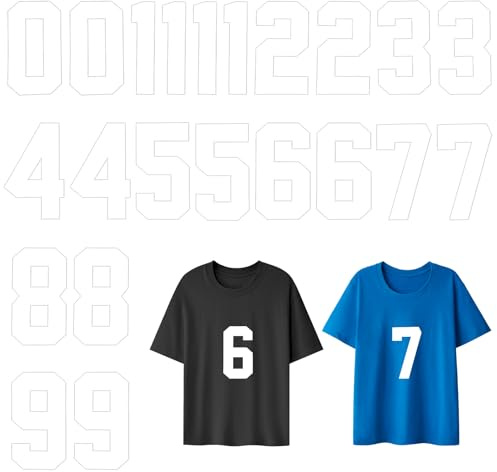 HJZHII 22 Stk Zahlen zum Aufbügeln, 0 bis 9 Bügelzahlen Große 20cm Bügelnummern Aufbügelnummern Bügelbilder Nummer Patches Wärmeübertragung Nummern für Sport T-Shirt Kleidung Trikots Teamkleidung