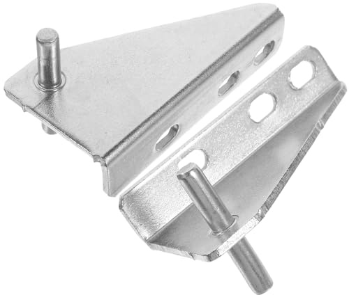 Ciieeo 2Pcs Stainless Steel Freezer Door Hinges 35Mm Shaft Distance with Rubber Caps, Replacement Refrigerator Hinge for Household and Integrated Fridge Freezer Repair