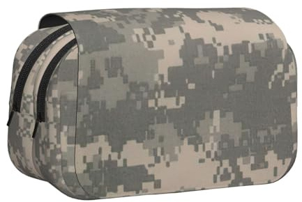 FBGHHTY Army Digital Camouflage Print Convenience Pen Case Cute Zipper Pouch Makeup Stationery Organizer Travel Office