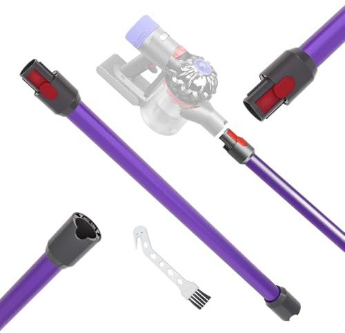 Tubo di Prolunga Compatibile con Aspirapolvere Dyson V7 V8 V10 V11 V15 Tubo di Ricambio da 74 cm Viola, Accessorio per Aspirapolvere a Bastone