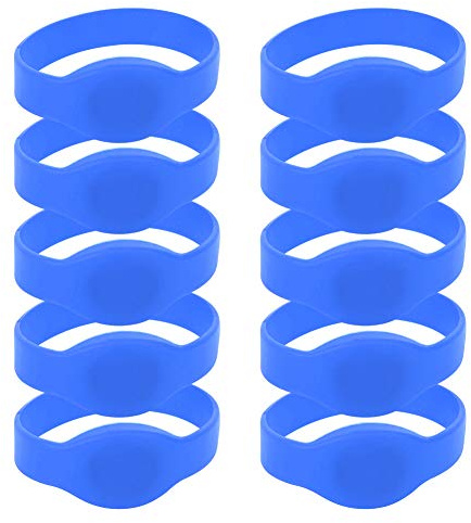 TYCIONG Vattentätt silikonarmband, IC-kort för bastu, pool, 10 stycken, 13,56 MHz, armband för fitnessklubbar, #111, Kiselgel, Ingen ädelsten