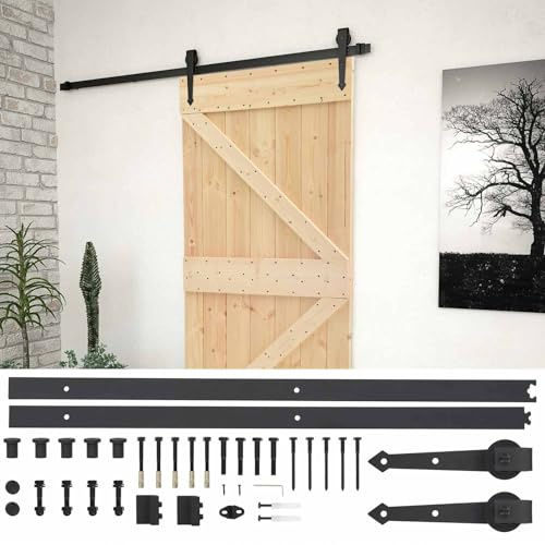 vidaXL Puerta Corredera 80 x 210 cm Madera de Pino Maciza