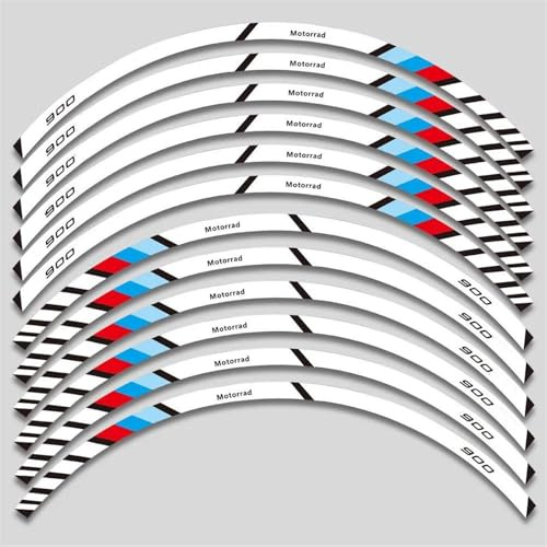Calcomanías para Llantas De Motocicleta, Pegatinas Reflectantes Impermeables, Franjas para, Embellecedor para BMW F900XR F900xr F900 XR F 900 Piezas de Repuesto(Style 18)