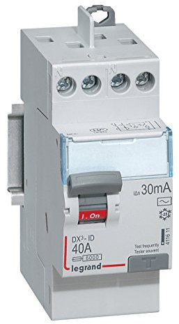 Interrupteur différentiel 2P 230V~ 40A type AC 30mA - 2 modules