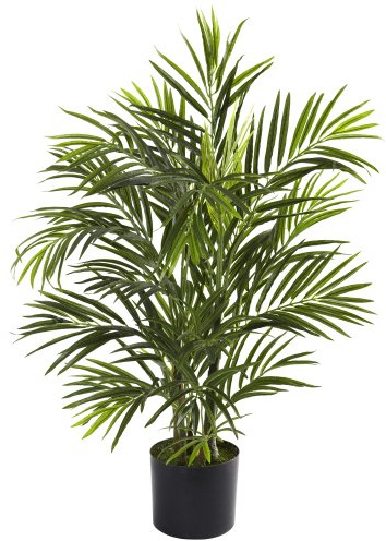 Nearly Natural 2.5ft Artificial Areca Palm Tree, UV Resistant (Indoor/Outdoor)