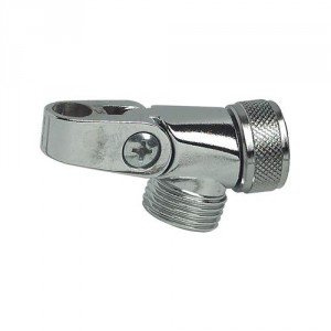 Support mural fixe en métal chromé en 2 pièces pour douchette et flexible de douche Support complet ou pièce détachée - Chape articulée seule