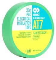 Advance Tapes AT7 Verde Cinta, AT7, aislante, pvc (policloruro de vinilo), 19 mm, 0,75 , 33 M, 108.27 ft, 1 pack, 1