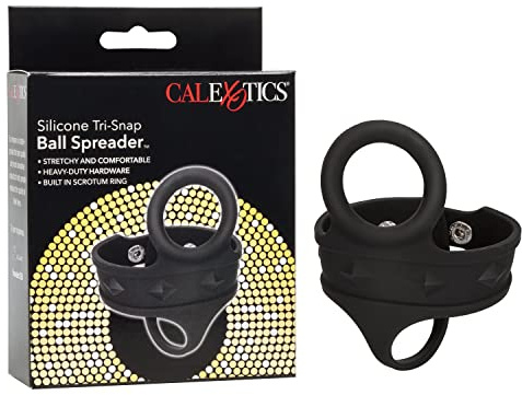 California Exotic Novelties Silicone Tri-Snap Ball Spreader Cock Ring