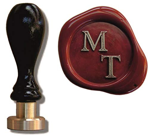 UDIG Siegel Stempel Petschaft in der Schriftart Times | 24 mm | 2 Initialen | 8,2 cm | Eine tolle Geschenkidee um etwas persönliches zu schenken