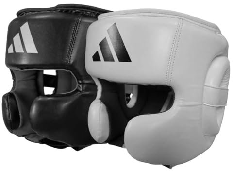 adidas Head Guard Speed Sparring Boxing Training Kopfschutz, weiß, L