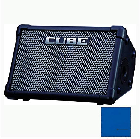 Roland CUBE Street EX Gitarren-Kombi, batteriebetrieben, 50 W, 2 x 20,3 cm, inkl. 8 Universal-Elektronik-AA-Batterien und Mikrofaser
