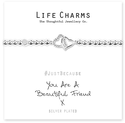 Life Charms Beautiful Friend Silver Plated Bracelet