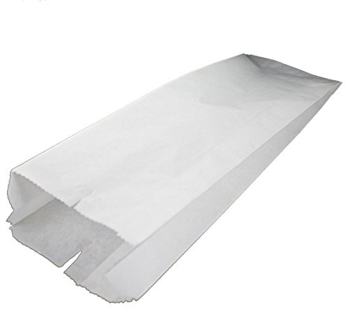 Deli Supplies 500 x White Sulphite Paper Baguette Bags 4 x 6 x 14