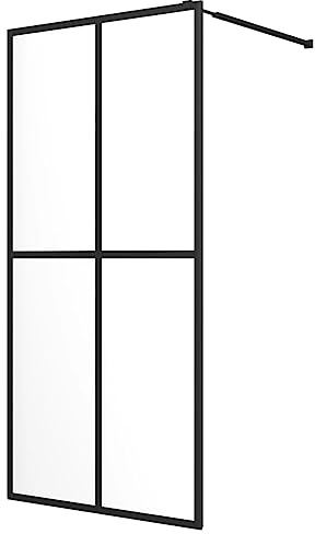 vidaXL Duschvägg till Duschkabin Duschavskiljare Badrumsvägg Badvägg Badkarsvägg Badavskiljare Duschskärm Badrumsavskiljare Badskärm Härdat Glas