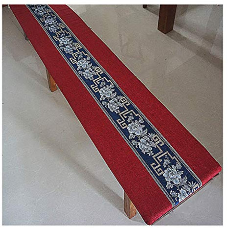 Bankauflage Bankkissen Outdoor/Indoor Bierbank-Auflage,für 2- Und 3-Sitzer-Bank,Dick,rutschfest,Abnehmbar,Bankauflage Bankkissen Bankpolster Sitzkissen 3 cm Dick-Farbe 18 180×35×3cm(71×14×1.2in)