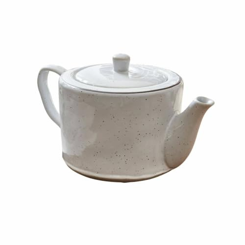 LOBERON Teekanne Biarré, weiß | Handgetöpfert, Mediterraner Charakter, für Tee & Andere Getränke, Spülmaschinenfest, Tischaccessoire, Geschirr, Steinzeug