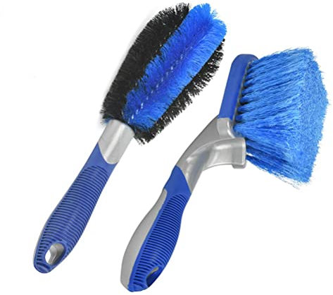 WANGCL 2 spazzole per cerchioni e spazzole per pneumatici spazzola per auto per la pulizia del mozzo del cerchione dell'auto