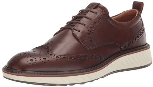 ECCO Herr St. 1 Hybrid Brogue Oxford, Kakao brun, 10-10.5 US