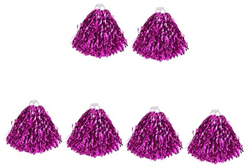 Garneck 3paare Cheerleading Pom Poms Leichte Kunststoff-handpompons Rosé Für Junge Mädchen College Und Schulwettkämpfe Für Sportveranstaltungen Tanzevents Und Mehr