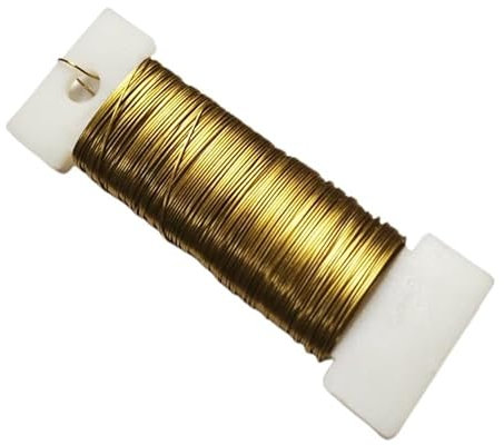 Gold Wire 22 gauge, Jewellery Making Supplies, Gold Craft Floral Wire, Metal Wreath Making Kit