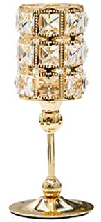 HEXEH Kerzenhalterhalter Crystal Ehering Gold Kerzenhalter Kirche Home Schlafzimmer Büros Bar Party Wohnzimmer Dekor Kerzenhome Tisch Ornament Kandelaber (Color : A)