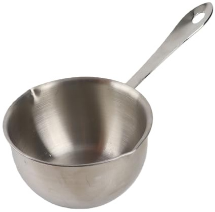 Asixxsix Butterwärmertopf aus Edelstahl, Mini-Kochtopf mit Ausgießer, Induktionsboden, Zum Schmelzen von Schokolade und Zum Erwärmen von Kaffee, Tee, Suppe (300 ml)