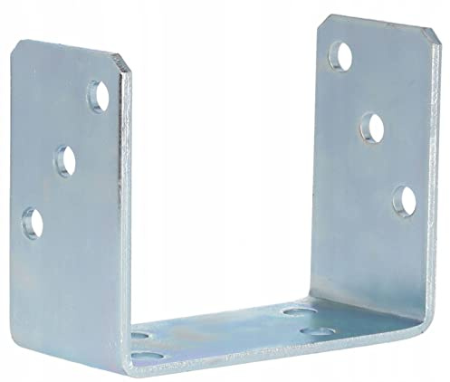 MiG-met - U Bodenanker - U Pfostenträger -140 mm - U Profil Zink - Metalwinkel - Bodenhülsen für holzpfosten - U Winkel halterung - Galvanischen - Bodenhülse