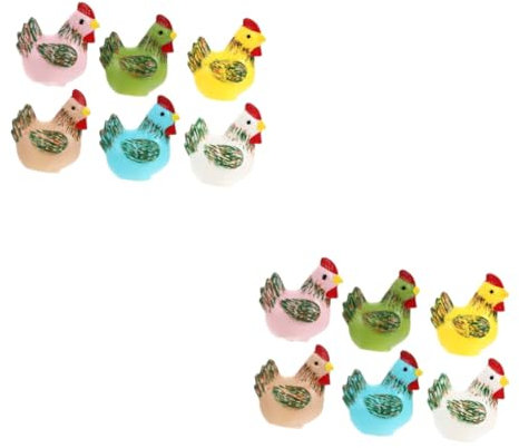Ciieeo 12stücke Teiliges Aus Farbenfrohen Plastischen Tierfiguren Zur Osterdekoration Partygeschenke Für Freundliche Gestaltung Und Leichte Handhabung Für Fröhliche Feiertage