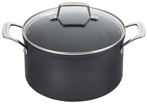 Le Creuset Essential Non-stick Ceramic Stockpot with Glass Lid, 6.3 qt.​
