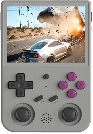 RG353V Retro Handheld Spielekonsole 16G+256G mit 34000+ Spielen, 3,5-Zoll-IPS-Bildschirm, Linux/Android11-System, Retro-Arcade-Handheld-Emulator-Videoplayer, Support WiFi