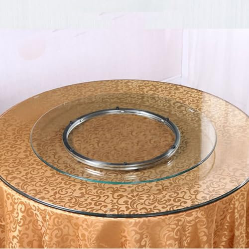 Plateau tournant rond en verre pour table de salle à manger, plateau de service rotatif à 360°, table de cuisine, centre de table et table tournante de restaurant