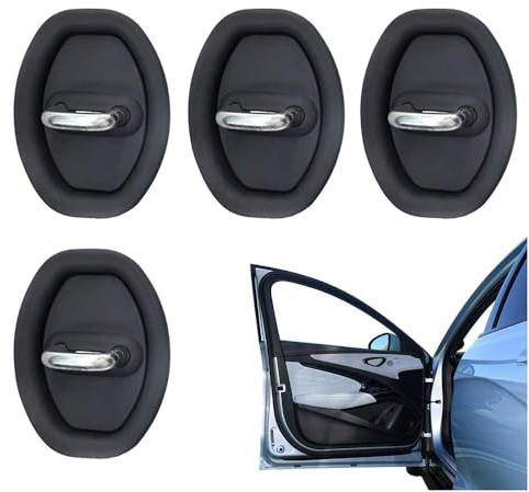 YWXKZZMX 4 Stück Auto Türschlossabdeckung, für VW T-Cross/T-ROC/Tacqua/Taigo/Taigun/Talagon/Taos/Taro Auto Türschloss Abdeckung Protector Auto Innenraum Schutz Zubehör,Black