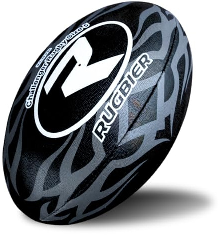 RUGBIER – Balón de Entrenamiento para Rugby - Talla 5 Training – Alta Gama - Entrenamiento y Juego - Categorías Masculinas y Equipos Senior – Maori Black