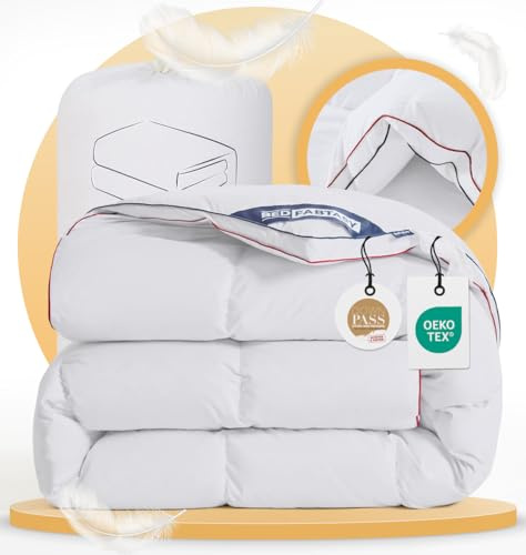 BedFabtasy Zwickel Winterdecke aus Feder und Daunendecke 200x200cm, Oeko-Tex zertifizierte Bettdecke 200x200, 100% Extraweiche Federn & Daunen, Allergiker, RDS Zertifiziert Federbettdecke, Duvet