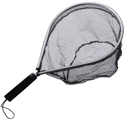 Kisangel Compact Portable Fishing Net Fish Landing Net for Lake Pond for Saltwater and Freshwater Fishing