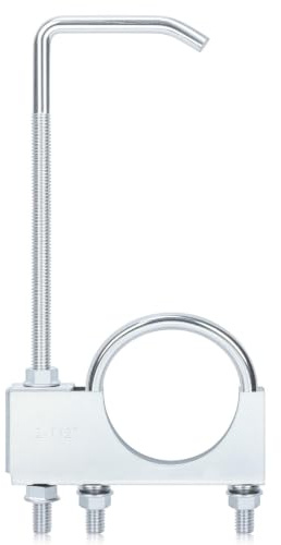 Cimeton 1PCS Exhaust Clamp with Hanger 2.5 Exhaust System Hanger Pipes Exhaust Hanger for Most Car Truck Exhaust System