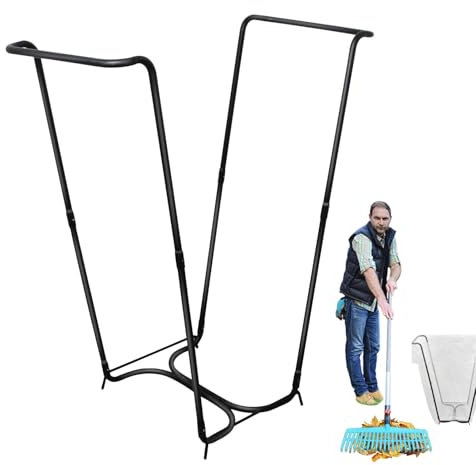 Generico Supporto per sacco della spazzatura con coperchio | Supporto Sacco della Spazzatura,Supporto per Giardinaggio,Supporto per giardino | portasacchetti per rifiuti da lavoro in giardino