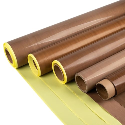 TIHONORI Teflon PTFE Glasfaser-Klebeband Mit Trägerpapier, 100x100cm Hitzebeständiges PTFE-Beschichtetes Isolierband Aus Glasfaser,0.3mm Thick 1.25mx1m
